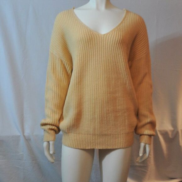 2/$20 Love Tree V-Neck Criss Cross Twisted Back Pullover Sweater - New with Tags - Picture 1 of 6